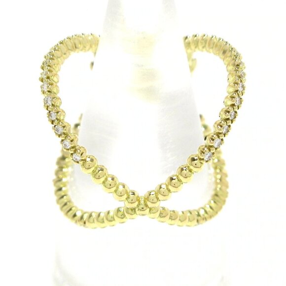 Auth GUCCI GG Running - 18K Yellow Gold Diamond Ring - Picture 3 of 6